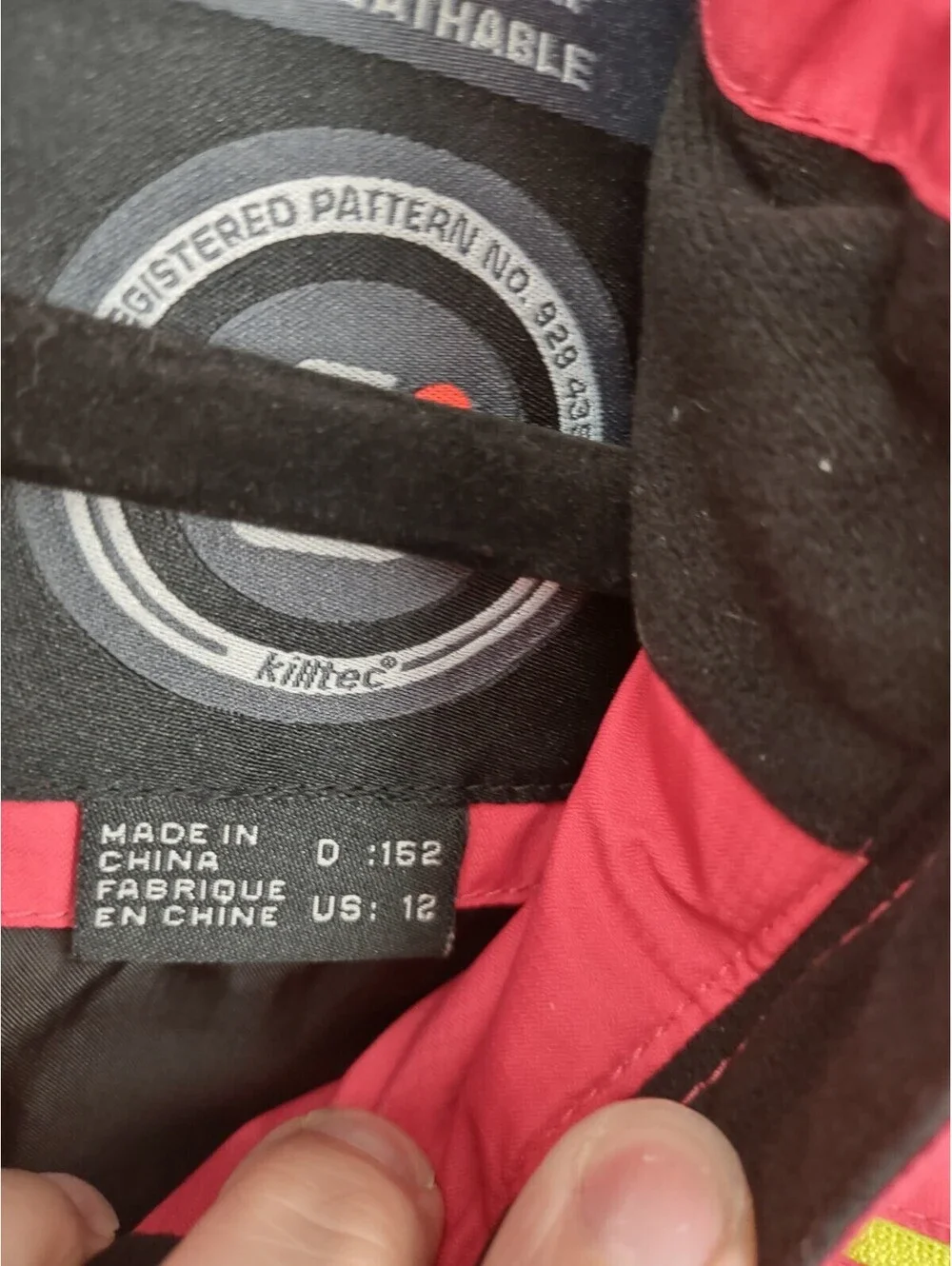 Killtec Jacket level 3 Kids Size 12 Pink 079